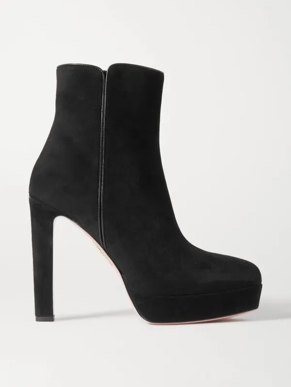 AQUAZZURA Quant 120 Suede Platform Ankle Boot 41